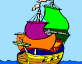 Coloring page Ship painted byedgar daniel poli