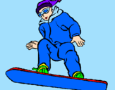 Coloring page Snowboard painted byJonas