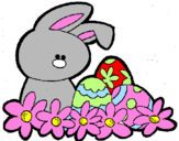 Coloring page Easter Bunny painted byAbigail