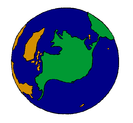 Coloring page Planet Earth painted byGIULIANO