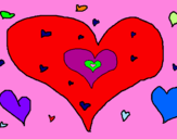 Coloring page Hearts painted byBRIANNA V. 