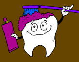 Coloring page Tooth cleaning itself painted byivanna@
