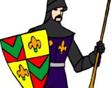 Coloring page Knight of the Court painted byHudson