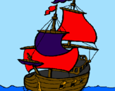 Coloring page Ship painted byWyatt