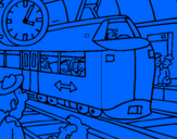 Coloring page Railway station painted byKai