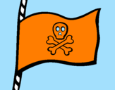 Coloring page Pirate flag painted byAmelia