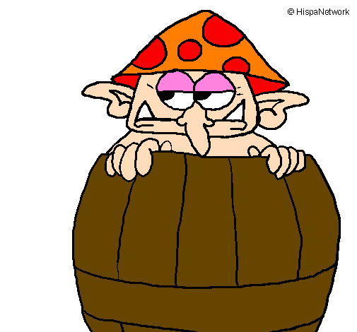 Goblin in a barrel