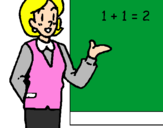 Coloring page Mathematics teacher painted bysuvii