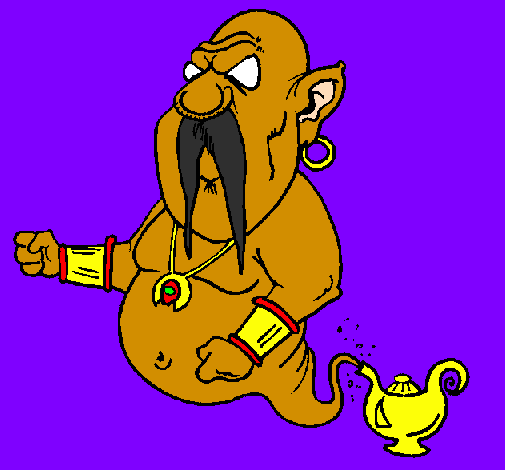 Coloring page Genie painted byMiley