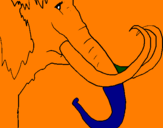 Coloring page Mammoth painted byANGEL