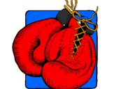 Coloring page Boxing gloves painted byaaron