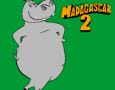 Coloring page Madagascar 2 Gloria painted byStephanie
