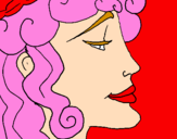 Coloring page Woman's head painted bydaniel
