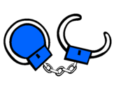 Coloring page Handcuffs painted bycop