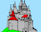 Coloring page Medieval castle painted bylisa