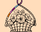 Coloring page Basket of flowers painted byK-Ñ,L,´{ÑO P-{ 