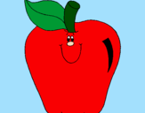 Coloring page Apple painted bydani