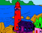Coloring page Lighthouse painted byhamza