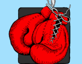Coloring page Boxing gloves painted bydrake