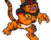 Coloring page Tiger player painted byDIING
