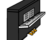 Coloring page Piano painted byjulio