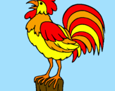 Coloring page Cock singing painted byCandie