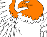 Coloring page Roman Imperial Eagle painted byki