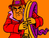 Coloring page Firefighter painted byA NILA