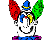 Coloring page Fast clown painted byv-dog
