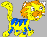 Coloring page Cat with spots painted byeric