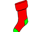 Coloring page Stocking with no presents painted byrafael