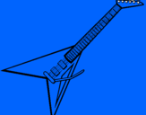 Coloring page Electric guitar II painted byandres