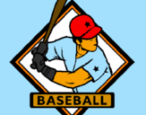 Coloring page Baseball logo painted byCESAR