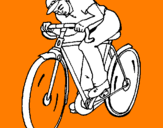 Coloring page Cycling painted byGrady