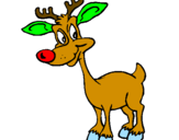 Coloring page Young reindeer painted byElla
