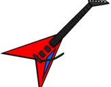 Coloring page Electric guitar II painted bylets paint