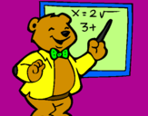 Coloring page Bear teacher painted byvictor