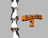 Coloring page Madagascar 2 Penguins painted byelian