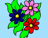 Coloring page Little flowers painted bykjh