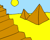 Coloring page Pyramids painted byCandie