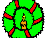 Coloring page Christmas wreath II painted byclaudia188