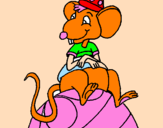 Coloring page Mouse on a ball painted byratonsin