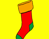 Coloring page Stocking with no presents painted byjulia