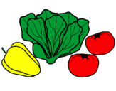Coloring page Vegetables painted byemily