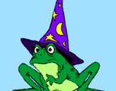 Coloring page Magician turned into a frog painted byWyatt