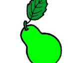Coloring page pear painted bydiana
