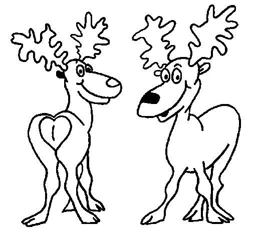 Coloring page Moose painted byyuan