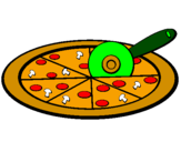 Coloring page Pizza painted byvicenteherrera