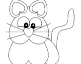 Coloring page Heart cat painted bymaria  jose