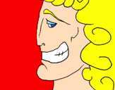 Coloring page Greek head painted bymoshi count